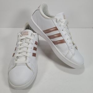 Rose Gold Adidas Shoes 
